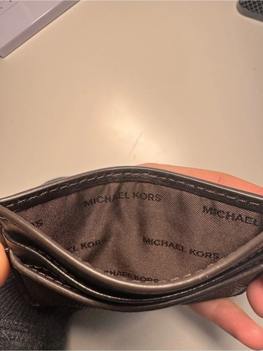 Michael Kors slots brown cash